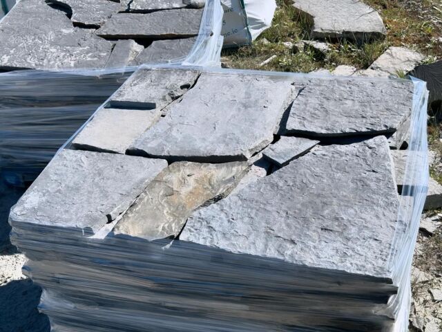 A natural and textural material with excellent slip-resistant properties, Liscannor paving stone is perfect for outdoor uses, including landscaping works, paths and terraces. Shown here our Crazy paving.  Thinking of your next project? Call us on 065 7084755 We deliver Nationwide & UK 🚚 

#liscannorstonefloor #liscannorstone #liscannorslate #liscannorflagstone #liscannorstonehouse #NaturalStone #Walling #Buildingstone #liscannorstone #Featurewall #stonemasonry #drystonewall#liscannorslate#machineblock#stonework#newbuild#stonecladding#liscannorflagstone#stonemasons#newbuildhome#wallcapping#selfbuild#stonebuilding#capping#piercaps #crazypaving
