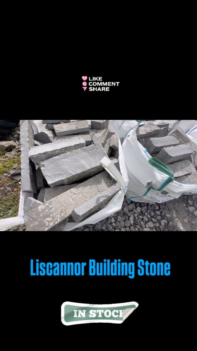 Strong, durable and distinctly Irish: Liscannor stone is an ideal building stone for facing new builds, existing builds, fireplace stove surrounds, porches, exterior and boundary walls. Our building stone is available in tonne bags (average coverage of 3 sq. m.) Precision split into random lengths, the stones vary in height from 40mm to 150mm and have a uniform bed width making them particularly easy to build.

Thinking of your next project? Call us today ☎️ 
www.liscannorflagstone.ie

 #NaturalStone #Walling #Buildingstone #liscannorstone #Featurewall #stonemasonry #NaturalStone #Walling #Buildingstone #liscannorstone #Featurewall #stonemasonry #drystonewalling#selfbuild #selfbuildireland #stonemasonsireland